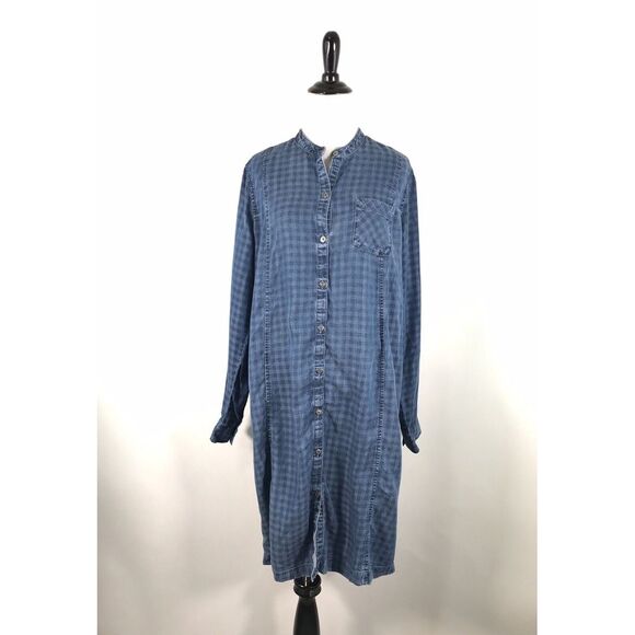 J. Jill Tops - NWT J Jill Denim Womens Chambray Lyocell Dress Size M Button Up Tab Sleeve‎